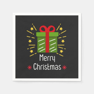 Verwarde kerstfeestdag cadeau servet