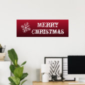 Verwarde kerstgebarsten wanddecoratie Poster (Thuiskantoor)