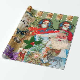 Verwarde kerstkerstinkt-inpakpapier cadeaupapier