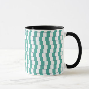 Verwarde lijnen turquoise mok