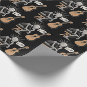 Verwarde muziekrobot cadeaupapier (Hoek)