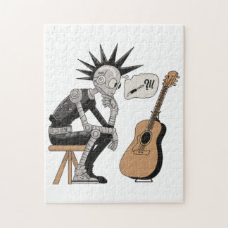 Verwarde muziekrobot legpuzzel