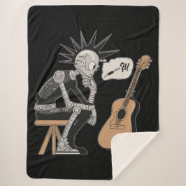 Verwarde muziekrobot sherpa deken