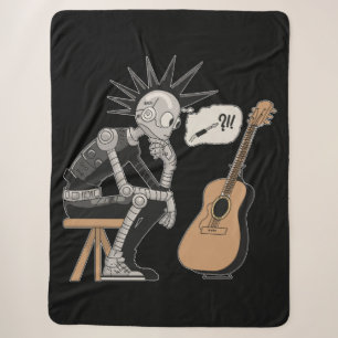 Verwarde muziekrobot sherpa deken