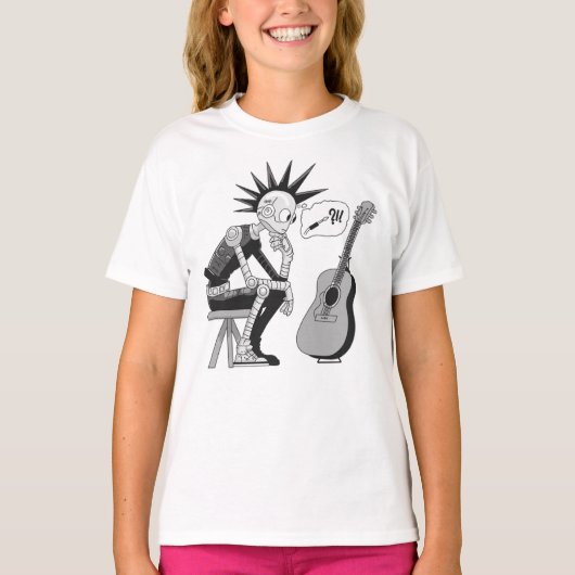 Verwarde muziekrobot t-shirt (Voorkant)