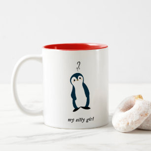 Verwarde Pinguïn Mok Mijn Dwaze Meisje