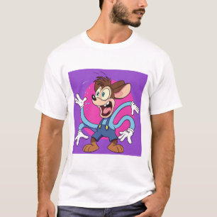 Verwarde stretch: een rubberen slangreactie t-shirt