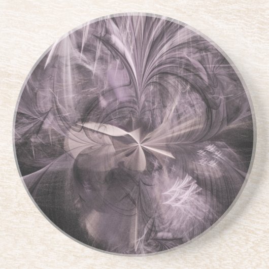 Verwardheid in zwart-wit zandsteen onderzetter (Voorkant)