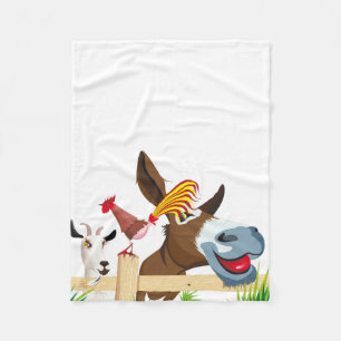 Verwarm uzelf met deze drie dieren fleece deken