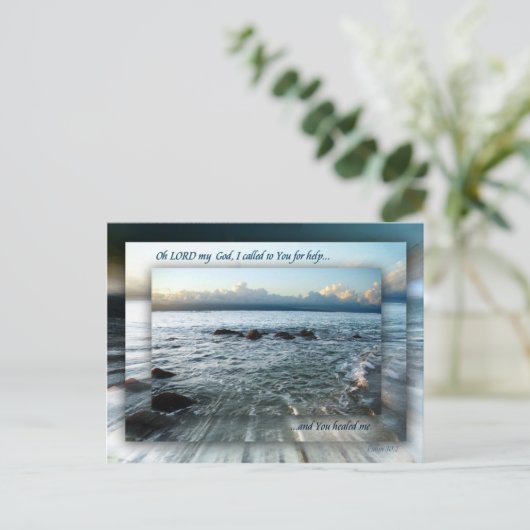 Verwarmd...bidden Briefkaart (Staand voorkant)