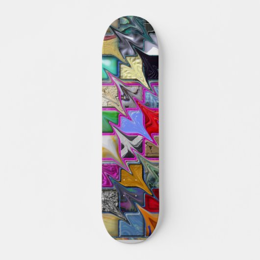 Verwarmd Patroonstijl Kleurrijk Skateboard (Voorkant)