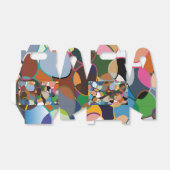 Verwarmd polychrome cirkelpatroon bedankdoosjes (Uitgevouwen)