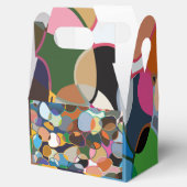 Verwarmd polychrome cirkelpatroon bedankdoosjes (Geopend)