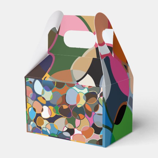 Verwarmd polychrome cirkelpatroon bedankdoosjes (Voorkant Zijde)