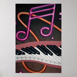 Verwarmde muziek poster