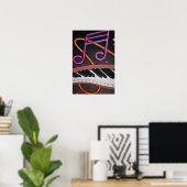 Verwarmde muziek poster (Thuiskantoor)