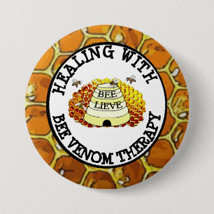 Verwarming bij de behandeling met bijenvenom-Butto Ronde Button 7,6 Cm