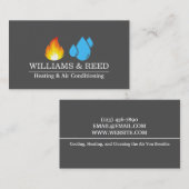 Verwarming en airconditioning, koeling visitekaartje (Voorkant / Achterkant)