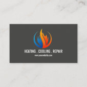 Verwarming en airconditioning, koeling visitekaartje (Voorkant)