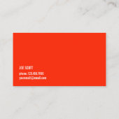 Verwarming en airconditioning, Visitekaartje voor  (Achterkant)