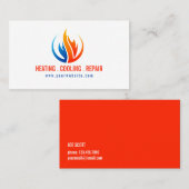 Verwarming en airconditioning, Visitekaartje voor  (Voorkant / Achterkant)