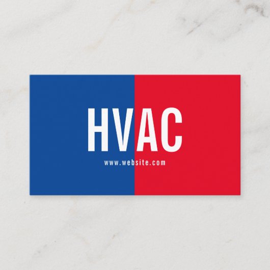 Verwarming en koeling, airconditioning, HVAC Busin Visitekaartje (Voorkant)