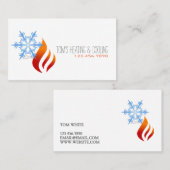 Verwarming en koeling, airconditioning HVAC Visitekaartje (Voorkant / Achterkant)