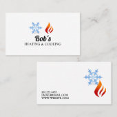 Verwarming en koeling, airconditioning HVAC Visitekaartje (Voorkant / Achterkant)