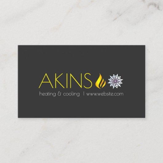 Verwarming en koeling, airconditioning HVAC Visitekaartje (Voorkant)