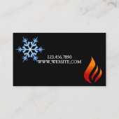 Verwarming en koeling, airconditioning HVAC Visitekaartje (Achterkant)