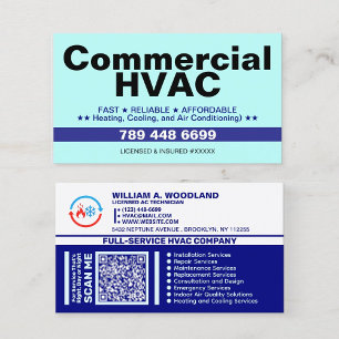Verwarming en Koeling & Airconditioning Qr Code Visitekaartje