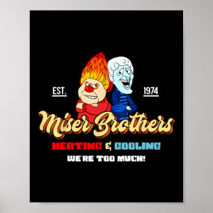 Verwarming En Koeling Broers Kerst Retro Poster