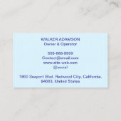 Verwarming en koeling (HV AC) | Aangepaste HVAC Visitekaartje (Achterkant)