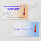  verwarming en koeling visitekaartje (Voorkant / Achterkant)