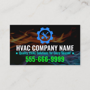 Verwarming- en koelingslogan, logo voor HVAC Visitekaartje