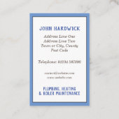 Verwarming, leidingen, ketelonderhoud QR-code Bu Visitekaartje (Achterkant)