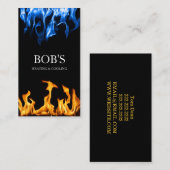 Verwarming van de aarde en airconditioning visitekaartje (Voorkant / Achterkant)