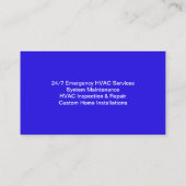 Verwarming & Ventilatie & Airconditioning - HVAC Contactkaartje (Achterkant)