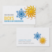 Verwarmings- en airconditioningkoeling Visitekaart Visitekaartje (Voorkant / Achterkant)