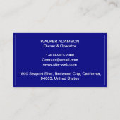 Verwarmings- en koelingsaannemer visitekaartje (Achterkant)