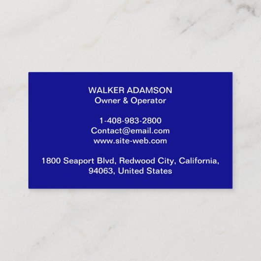 Verwarmings- en koelsystemen - Geothermische HVAC Visitekaartje (Achterkant)