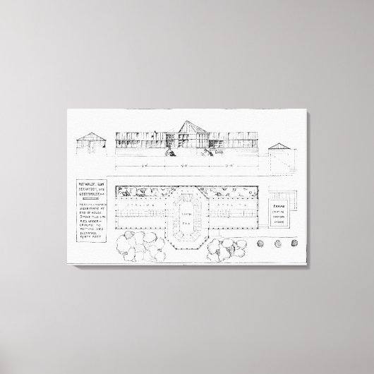 Verwarmingssysteem voor een hotel, conservatorium canvas afdruk (Voorkant)