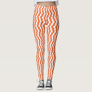 Verwarrende lijnen Oranje Leggings