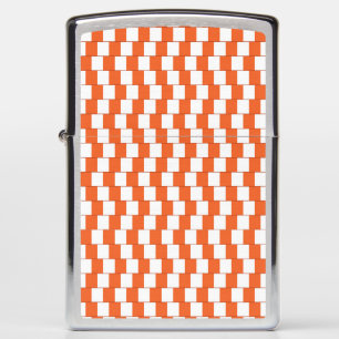 Verwarrende lijnen Oranje Zippo-aansteker