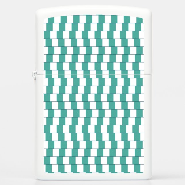 Verwarrende lijnen turquoise (Voorkant)