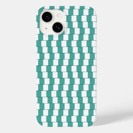 Verwarrende lijnen turquoise Case-Mate iPhone case (Achterkant)