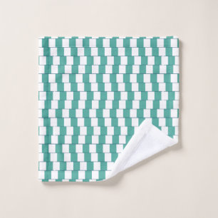 Verwarrende lijnen turquoise washandje