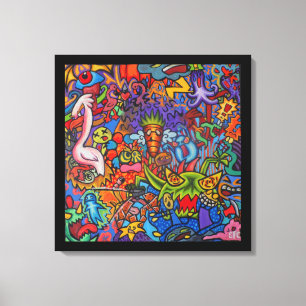 Verwarring Door Inktvis Angst Stad (2.5) Canvas Afdruk