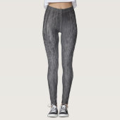 Verweerd grijs houten ontwerp leggings (Voorkant)