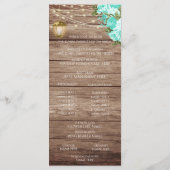 Verweerd Hout en Lantaarn - Turquoise - Programma (Achterkant)
